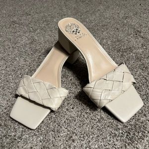 Vince Camuto Cream Woven Sandals